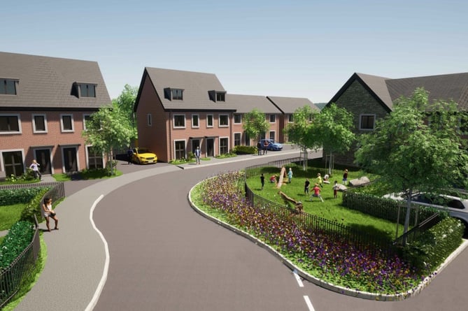 An artist's impression of the proposed Milkwall homes