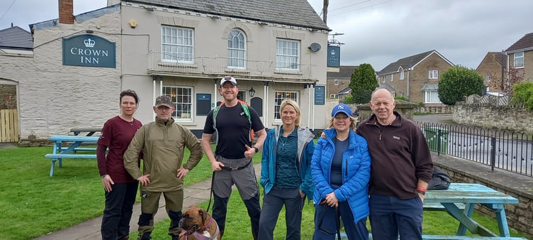 'Agony of De Feet' before taking on their 10 mile practice walk