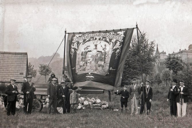 Ancient Order of Foresters Banner at Redbrook in 1948