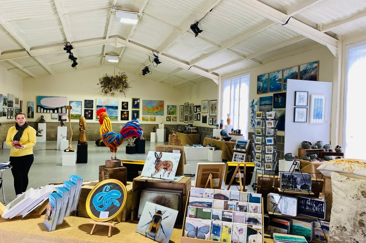Some of the artworks on display at the farOpen Spring Exhibition.