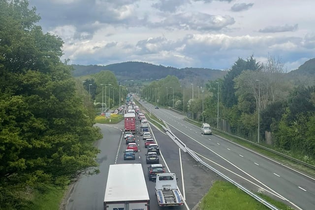 A40 southbound closed near Monmouth after accident