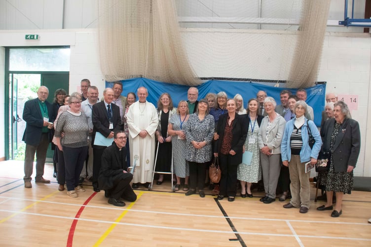 The Archbishop with the Tidenham team including clergy, the Parochial Church Council and churchwardens