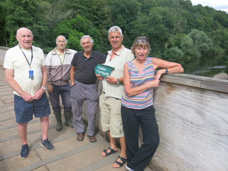 From left, county councillor Terry Hale, Lydbrook parish councillor Colin Gibbons, Maurice Phelps, district councillor Sid Phelps and parish council vice-chairman