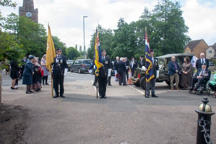 The standard bearers at Lydney.