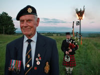 Beacon lit by son of D-Day veteran