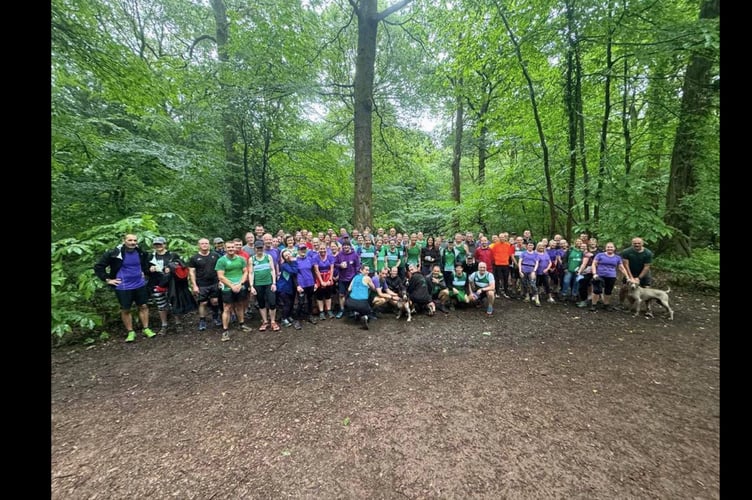 Runners at the Forest of Dean Parkrun which was run in memory of founder Dave Lucas.
