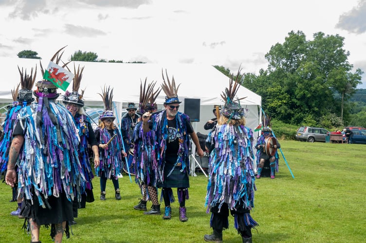 The Widders Border Morris performing a dance called Severn Tunnel