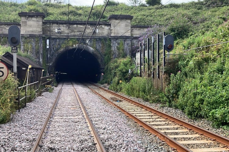 The English entrance to the tunnel.
