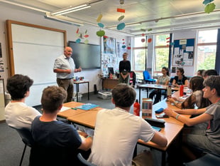 Peter Fox visits the Celtic English Academy at Monmouth School