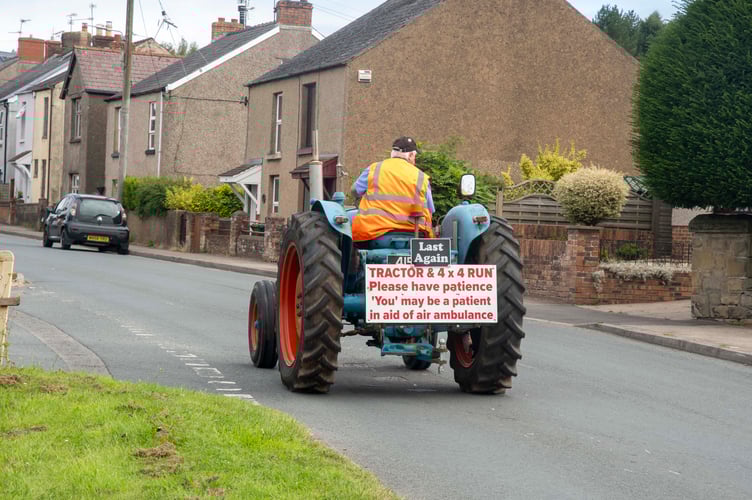 Pip Buckle with a message explaining why there was a convoy of tractors on the road.