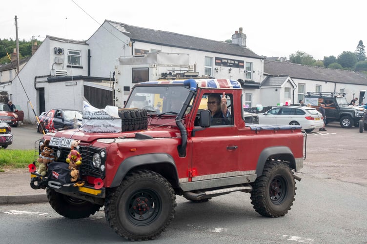 A wave from Anne Gwilliam who helped organise the tractor rally.