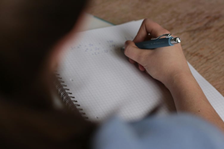 Exams, GCSE, A-Level, maths, student stock image