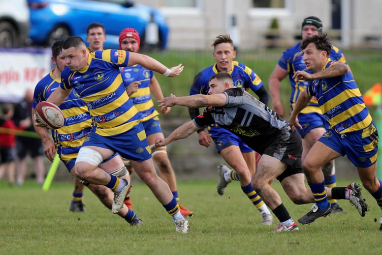 Lewis Bates scored a try for Monmouth. File photo: GARETH ROBERTS
