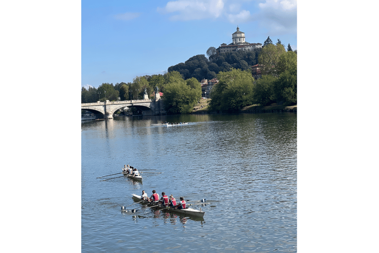A Ross boat on the River Po in Turin