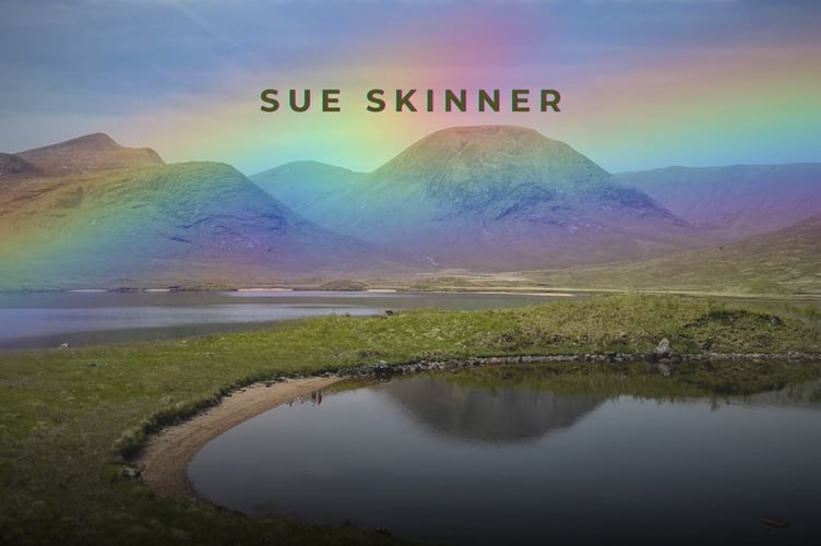 The cover of Sue Skinner's album Rainbows in the Road.