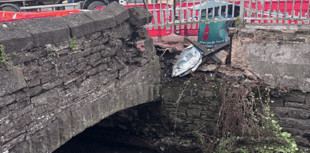 Lydney bridge damaged as driver ignores road closure 