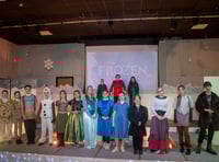 Students of Forest High School prepare to get Frozen