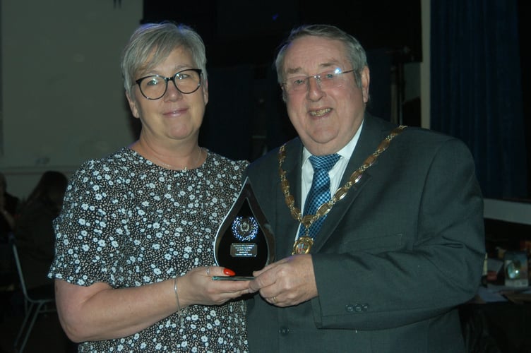 Mayor of Cinderford Councillor Roger Sterry with Nikki Norman 