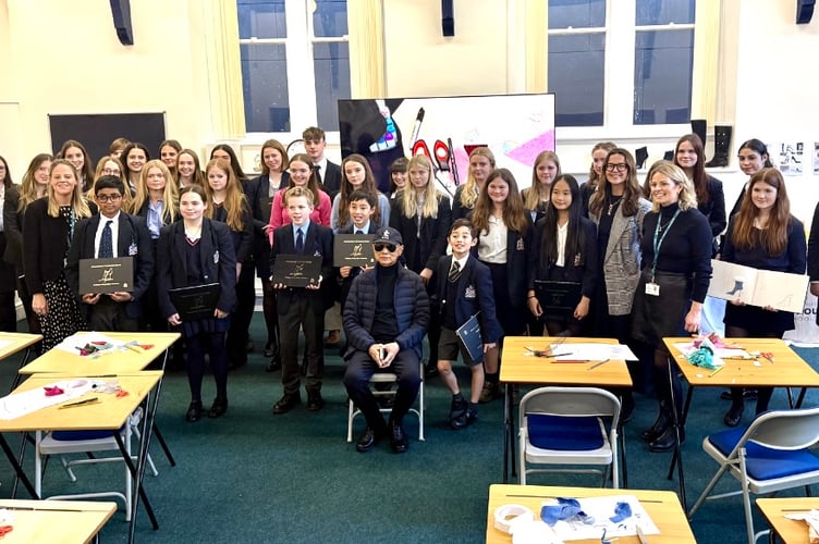 Jimmy Choo wowed youngsters and teachers at his workshops