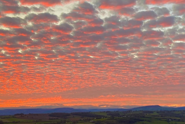 A stunning red sky at night on Christmas Day