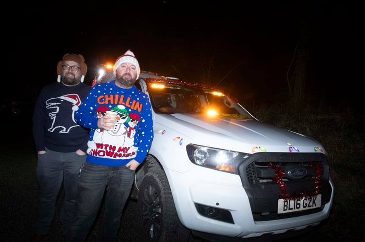 Mark Jones and Sean Elphinstone with a Ford Ranger.
