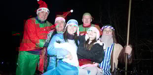Decorated vehicles on Berry Hill parade