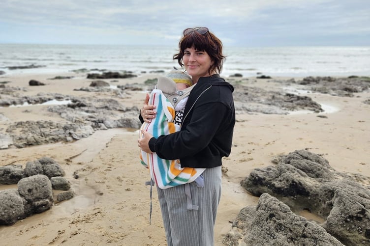 Tyler O'Brien, 29, with her baby. A mum has described how she was left terrified her unborn baby had come to harm after her van flipped after being hit by a deer. Tyler O'Brien, 29, Coleford, Gloucestershire, was driving to work on 25 January 2024 when a deer ran into her Peugeot Expert in Worrall Hill, causing the vehicle to flip over twice. Tyler, who was 13 weeks pregnant at the time, said: "Looking back I feel extremely grateful and lucky that both me and my baby didn't come to harm. "It was quite traumatic - but now I don't take life for granted."