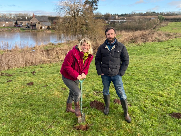 Will and Abi at Noxon Farm in St Briavels