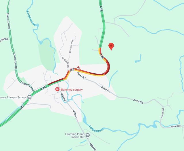 LIVE: Main road blocked by two vehicle collision
