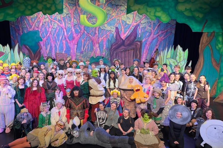 The cast of Shrek The Musical wowed audiences at Monmouth Comprehensive School