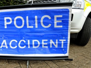 Road closure following serious collision in the Forest of Dean