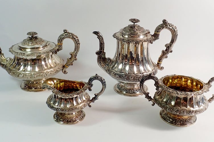 Victorian Silver Tea Service 