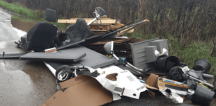 Fly-tipping incident in Kent's Green 