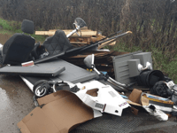 Fly-tipping incident in Kent's Green 
