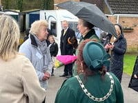 Princess Royal meets Lydney people affected by floods