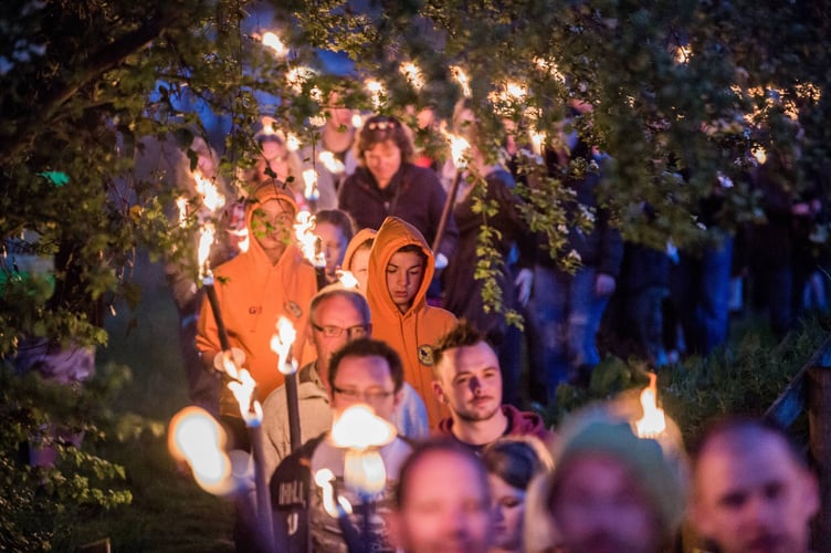 The parade walk is shown as part of The March Flare event