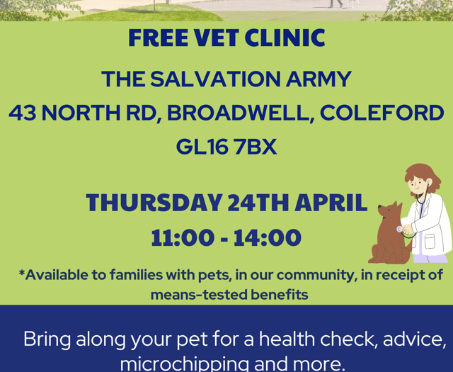 Drop in vet clinic heading to Coleford