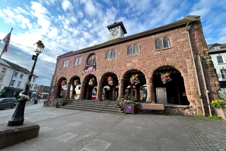 A car collided with a woman pedestrian in Ross-on-Wye's Market Place