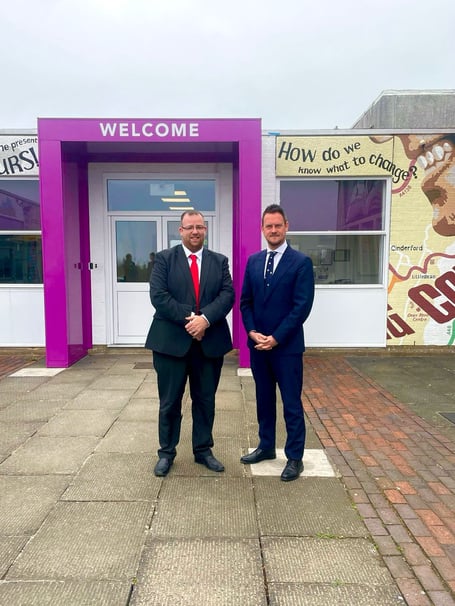 Forest MP Matt Bishop (left) with the Minister for Early Education, Stephen Morgan.