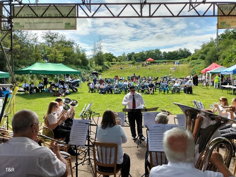 A 2024 concert at Scarr Bandstand