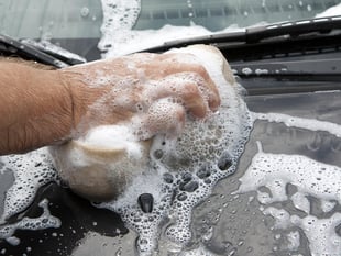 Funeral directors' charity car wash for hospice