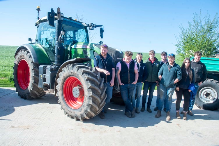 Young Farmers Finn White, Finn Garside, Tom Hancox, Cameron Robinson, Jack Newman, Will Richardson, Jack Price and Cerys Williams-Powell
