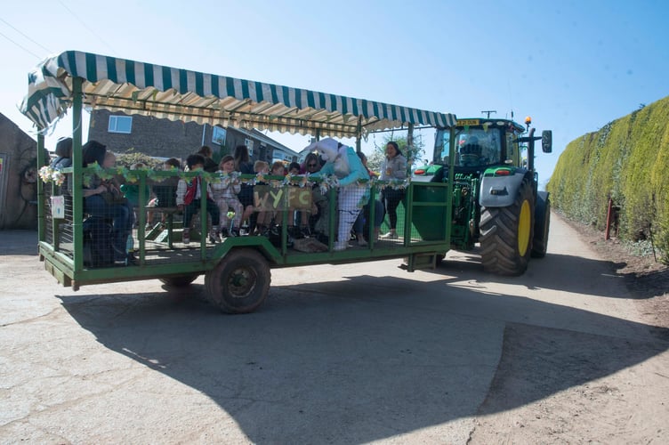 One of the two trailers which took visitors on the run.