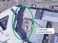 Hospital entrance closure for MRI project