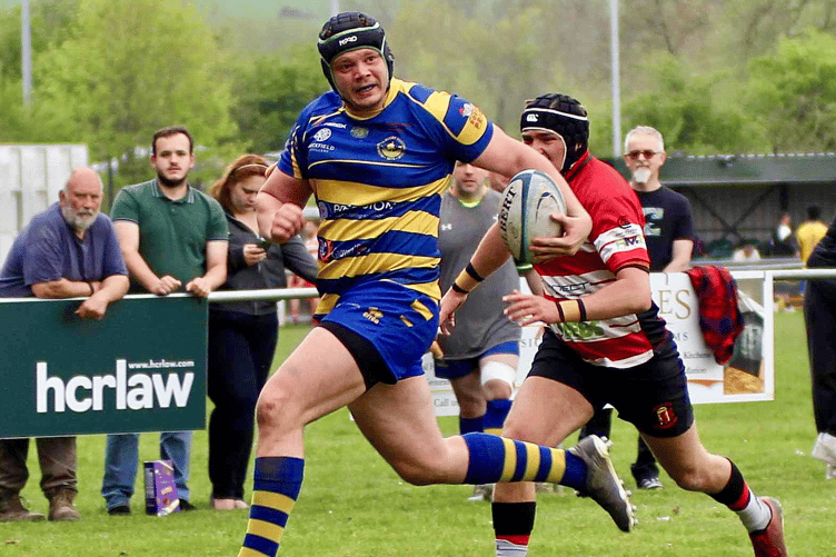 Shaun Hobbs scored for Monmouth. Photo: Gareth Roberts