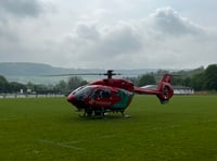 Air ambulance lands at Chippenham ground