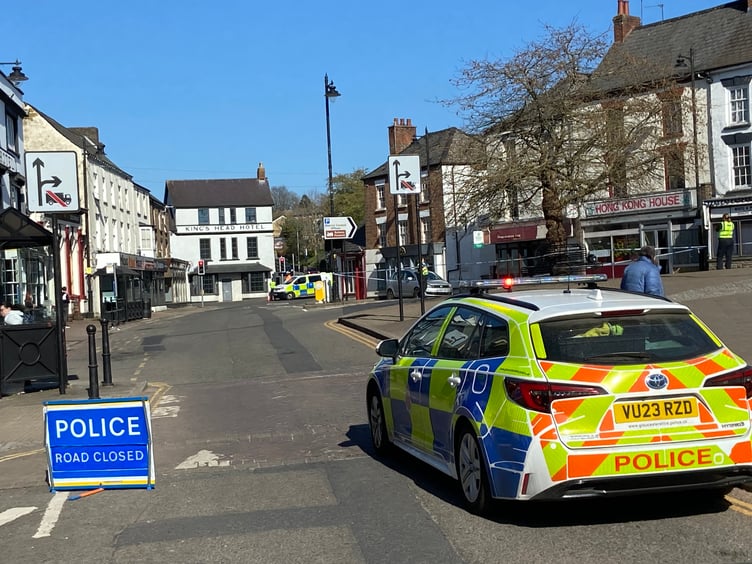 Police have charged 11 men over the incident in Coleford’s Market Place