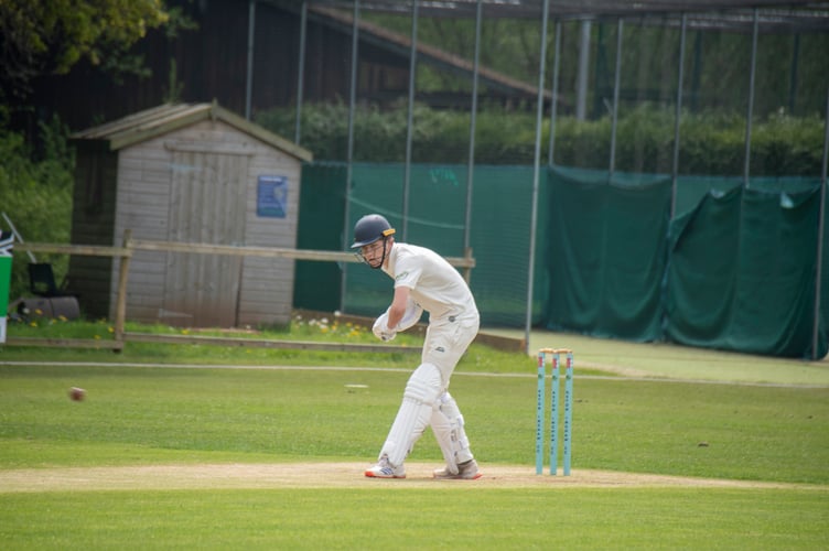 Frankie Gooding opened the batting for Aston Ingham