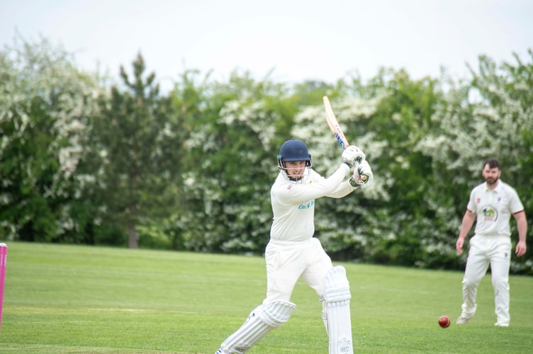 Corse & Staunton's Matt Cox was caught lbw just one run short of his century.