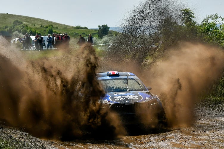 Phillip Allen and Craig Drew making a splash  on the recent Rally Hungary 